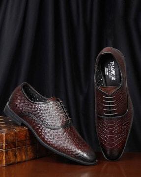 lace fastening stacked oxfords