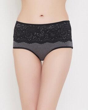 lace hipsters panties with elasticated waist
