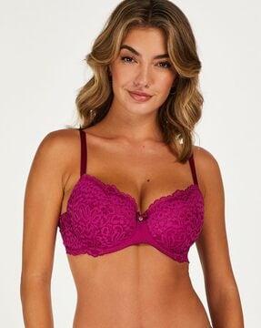 lace lightly-padded under-wired t-shirt bra