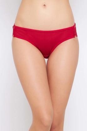 lace low rise women's bikini panty - red
