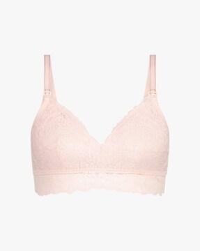 lace non-wired non-padded nursing bra