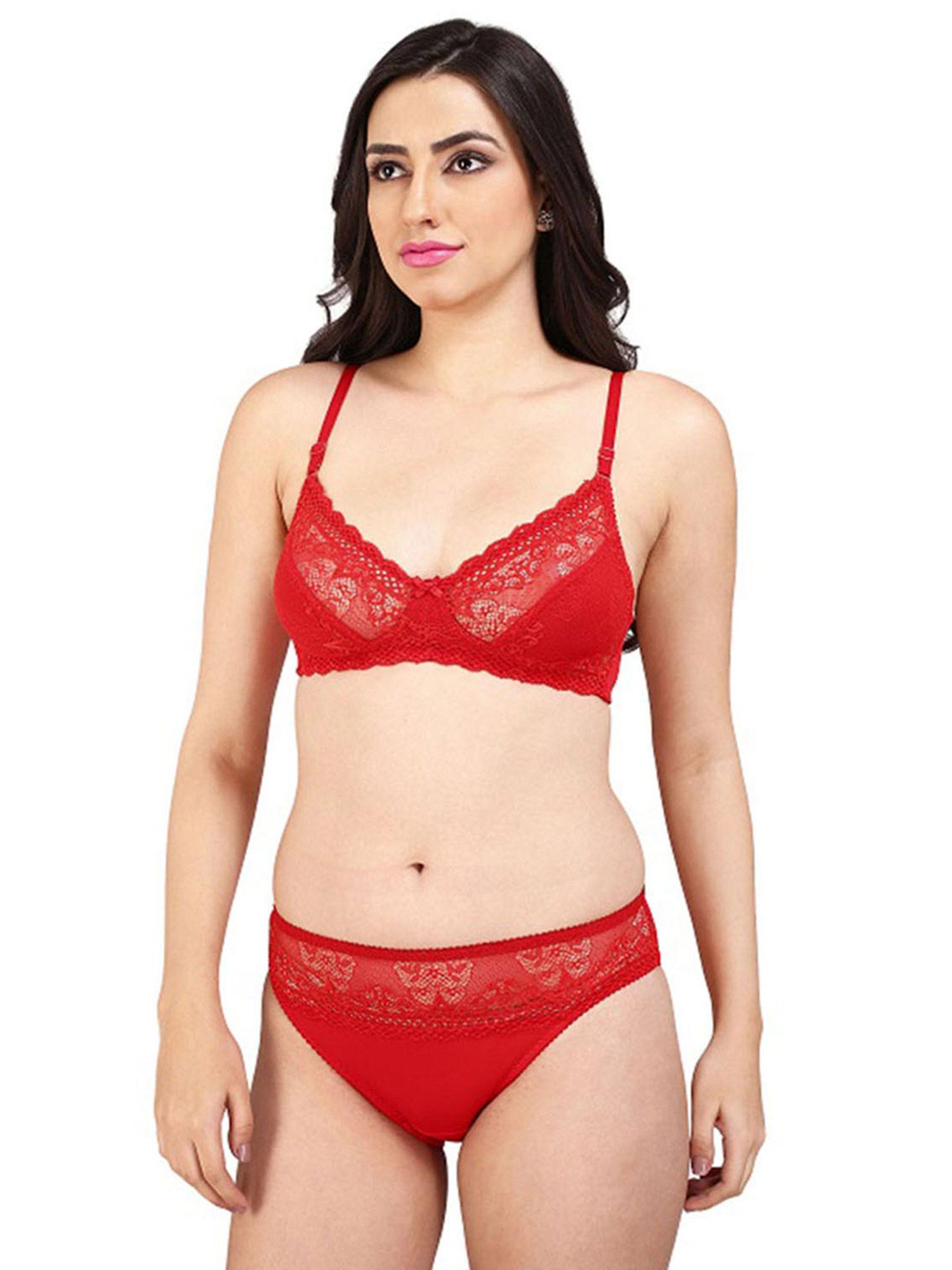 lace b cup lingerie (set of 2)