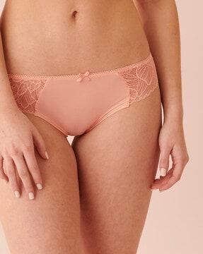 lace bikini briefs with bow trim