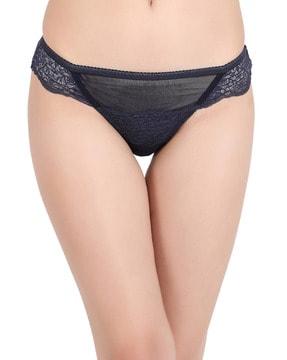 lace bikini briefs with elasticated waist