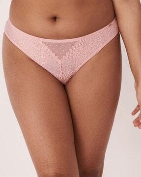 lace bikini panties with elasticated waist