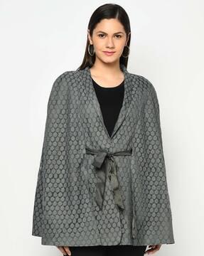 lace cape with tie-up