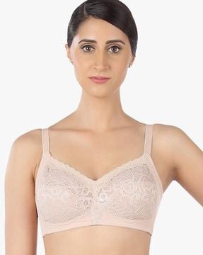 lace cotton bra with adjustable straps