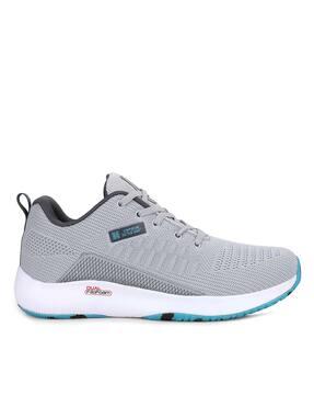 lace fastening running sports shoes