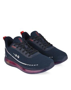 lace fastening running sports shoes