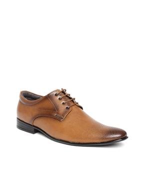 lace-fastening stacked derbys