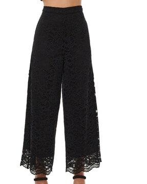 lace high-rise palazzos