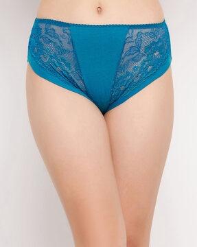 lace hipster panties with elasticated waist