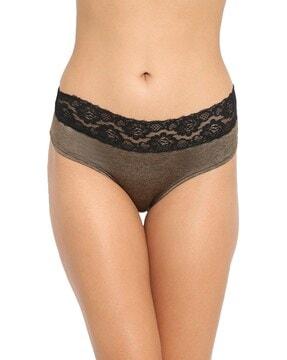 lace hipster panties with elasticated waist