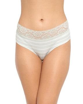 lace hipster panties with elasticated waist