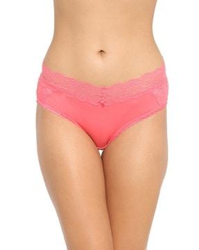 lace hipster panties with elasticated waist