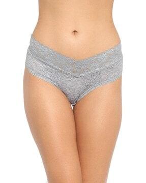 lace hipster panties with elasticated waist