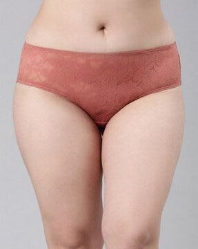 lace hipster panties with elasticated waistband