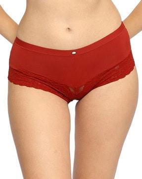 lace hipster panties with elasticated waistband