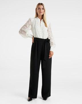 lace jumpsuits with waistband