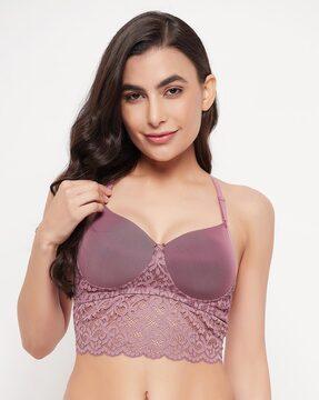 lace lightly-padded bralette bra