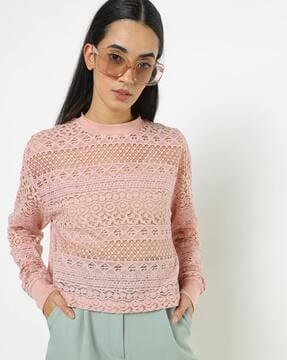 lace loose fit pullover