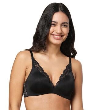 lace non-wired padded seamless t-shirt bra
