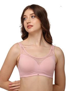 lace non-wired t-shirt bra