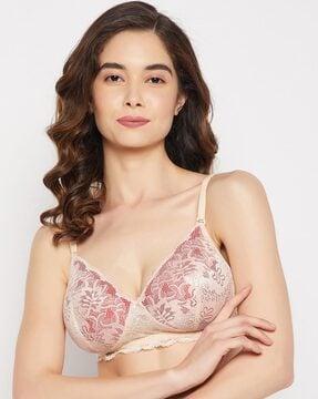 lace padded full cup non-wired t-shirt bra