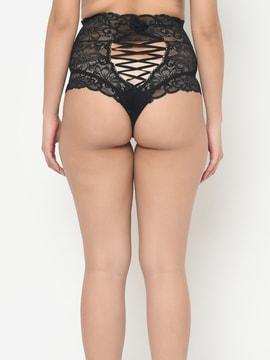 lace panelled hipster