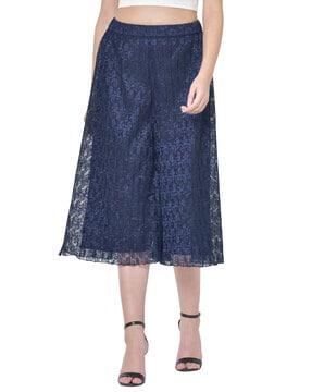 lace relaxed fit culottes