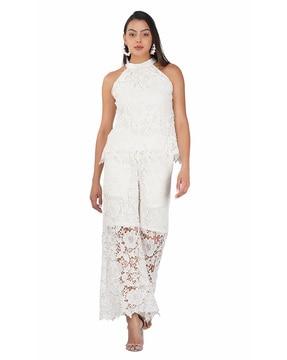 lace relaxed fit pants