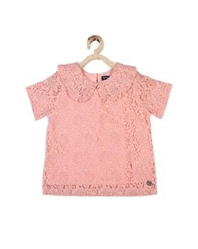 lace round-neck top