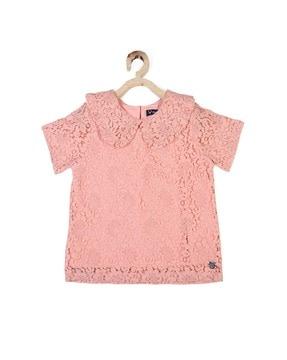 lace round-neck top