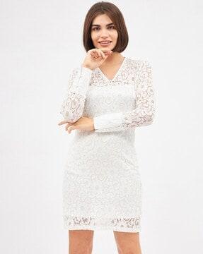 lace sheath dress