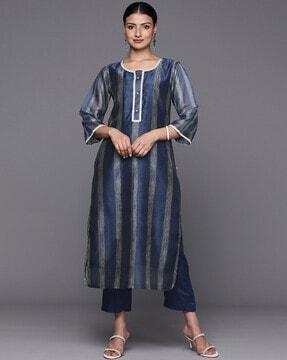 lace straight kurta set