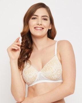 lace t-shirt bra with detachable straps