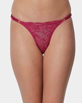 lace thongs with elasticated waist