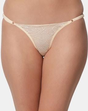 lace thongs with elasticated waist