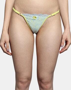 lace thongs with elasticated waist