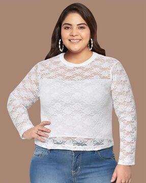lace top with back zipper