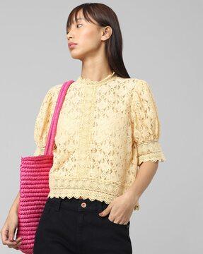 lace top with keyhole back