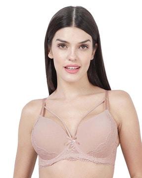 lace under-wired lightly-padded bra