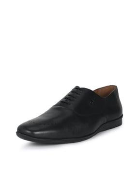 lace-up oxfords with cut-work accent