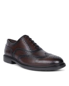 lace-up oxfords with perforations