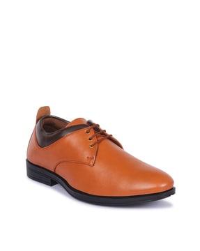 lace-up formal shoes with synthetic upper