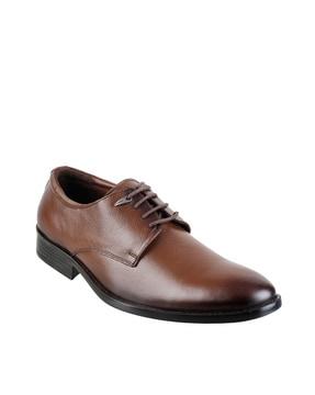 lace-up genuine leather derby shoes