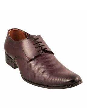 lace-up perforated derbys