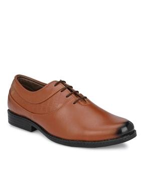 lace-up round-toe formal shoes 