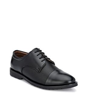 lace-up round-toe formal shoes