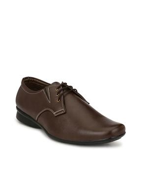 lace-up round-toe formal shoes